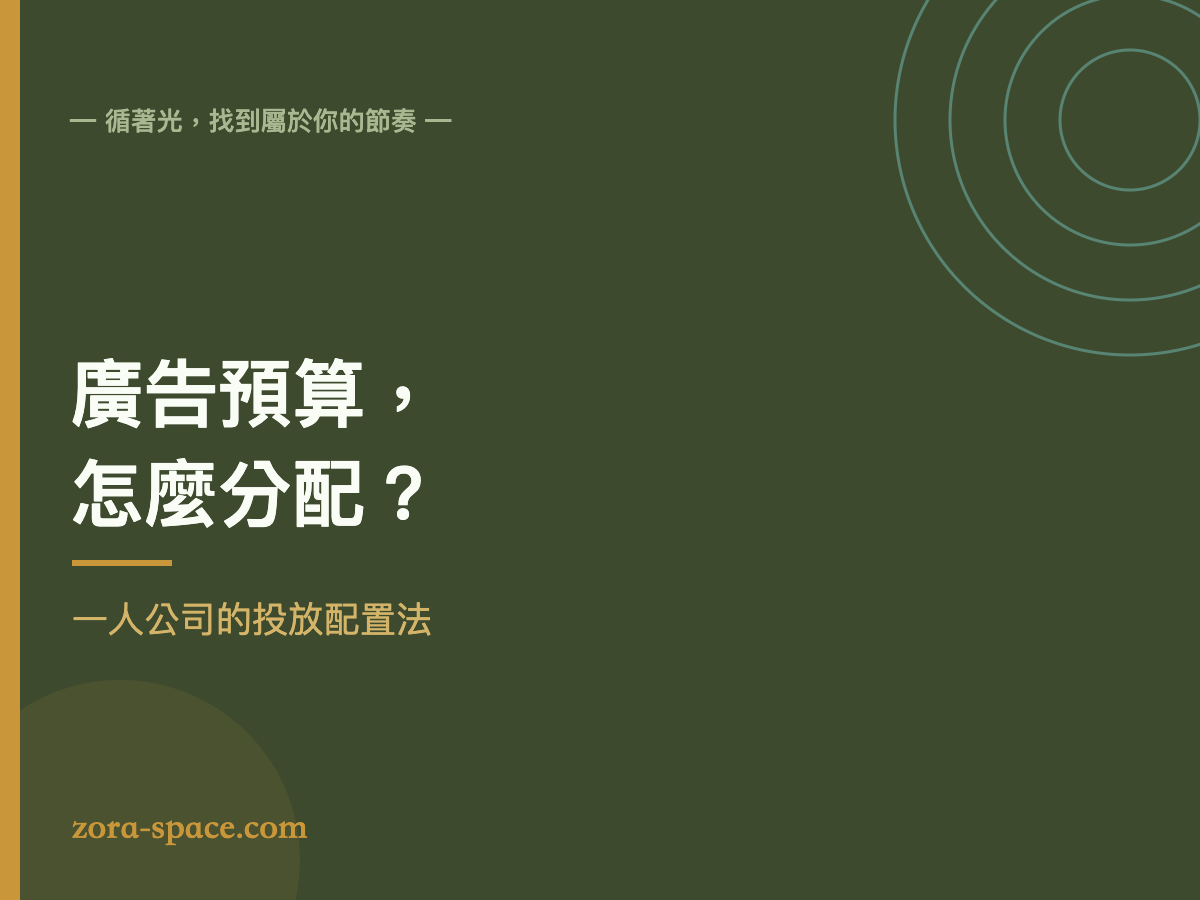一人公司的廣告預算分配配置法