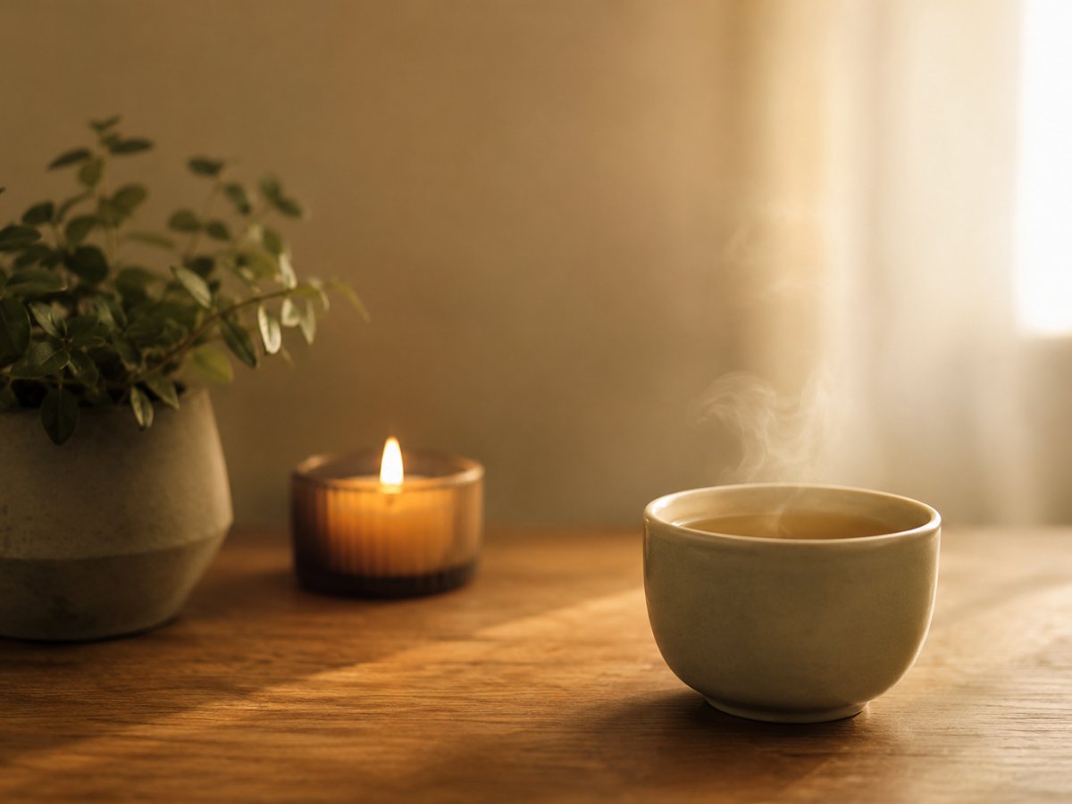 放慢腳步,泡杯茶、點上蠟燭,好好照顧自己的情緒